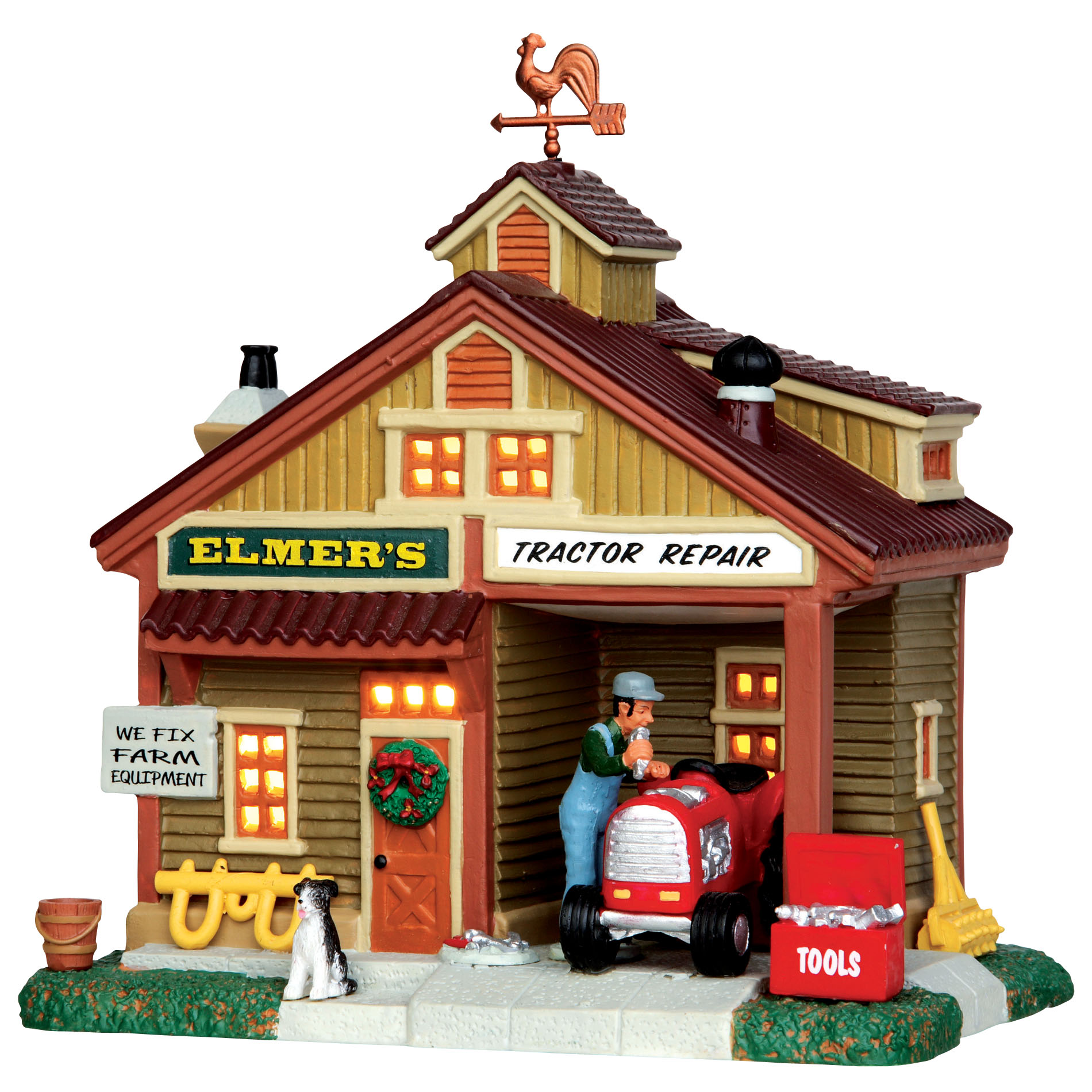 Lemax Village Collection Christmas Village Building, Elmer's Tractor