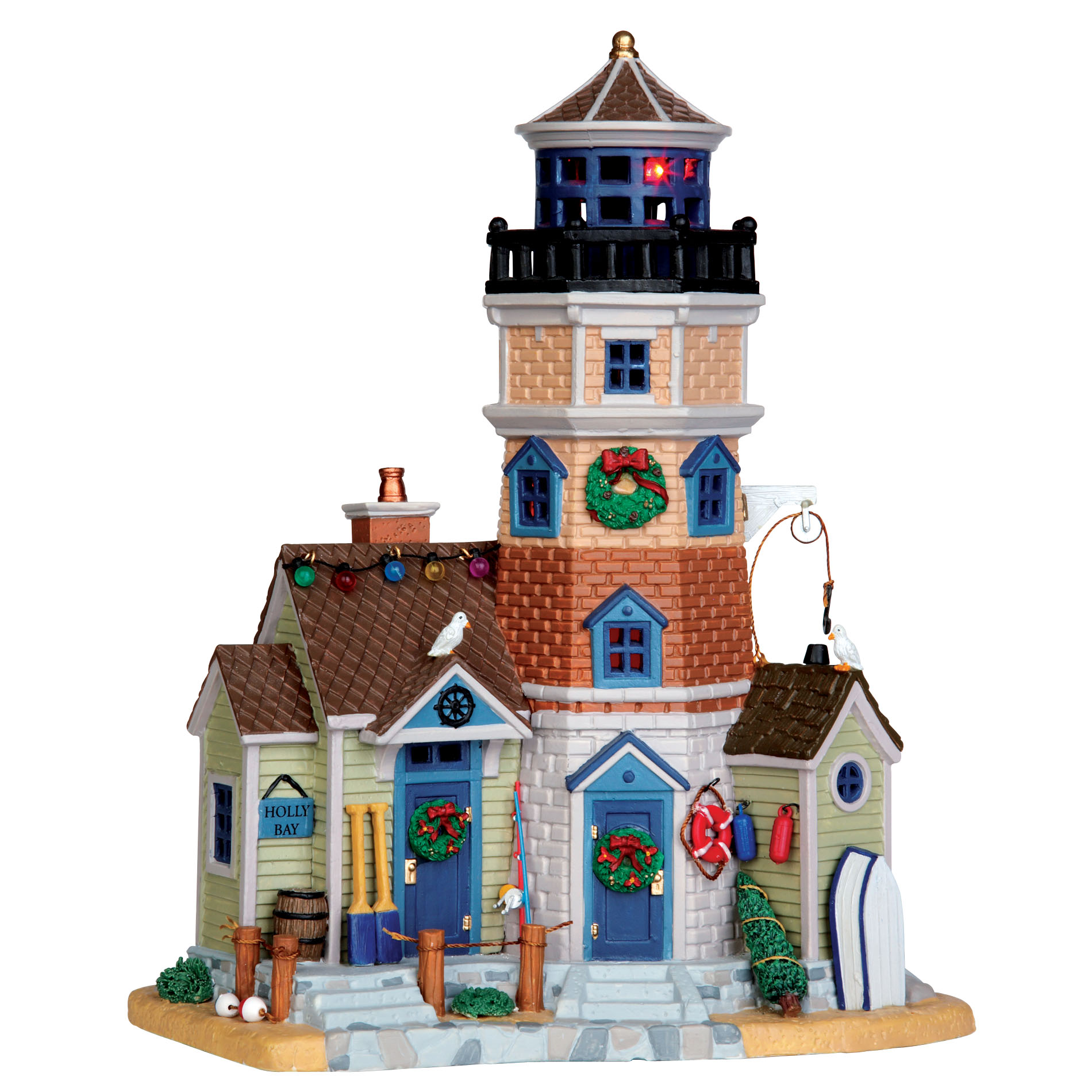Lemax Village Collection Christmas Village Building, Holly Bay Lighthouse, With 4.5V Adaptor