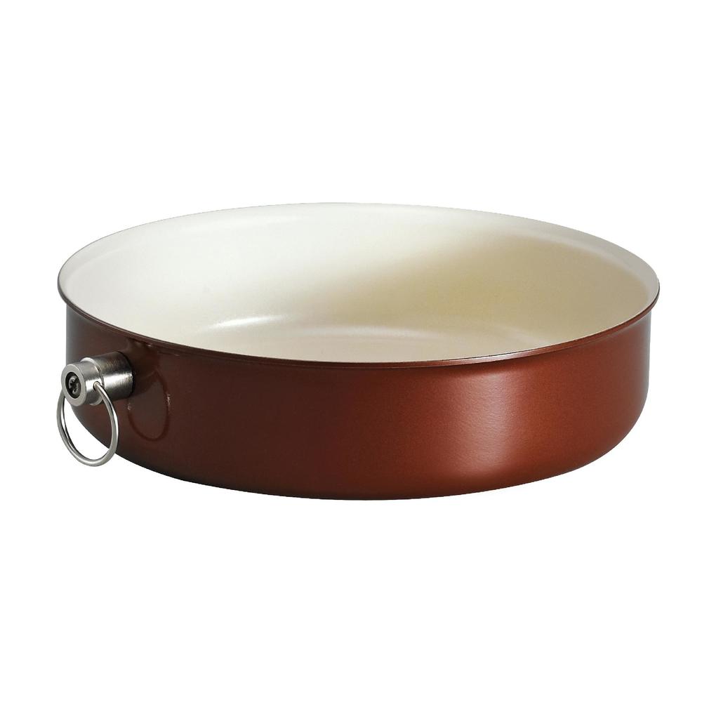 Style Ceramica_01 Metallic Copper 9.5 in Round Baking Dish