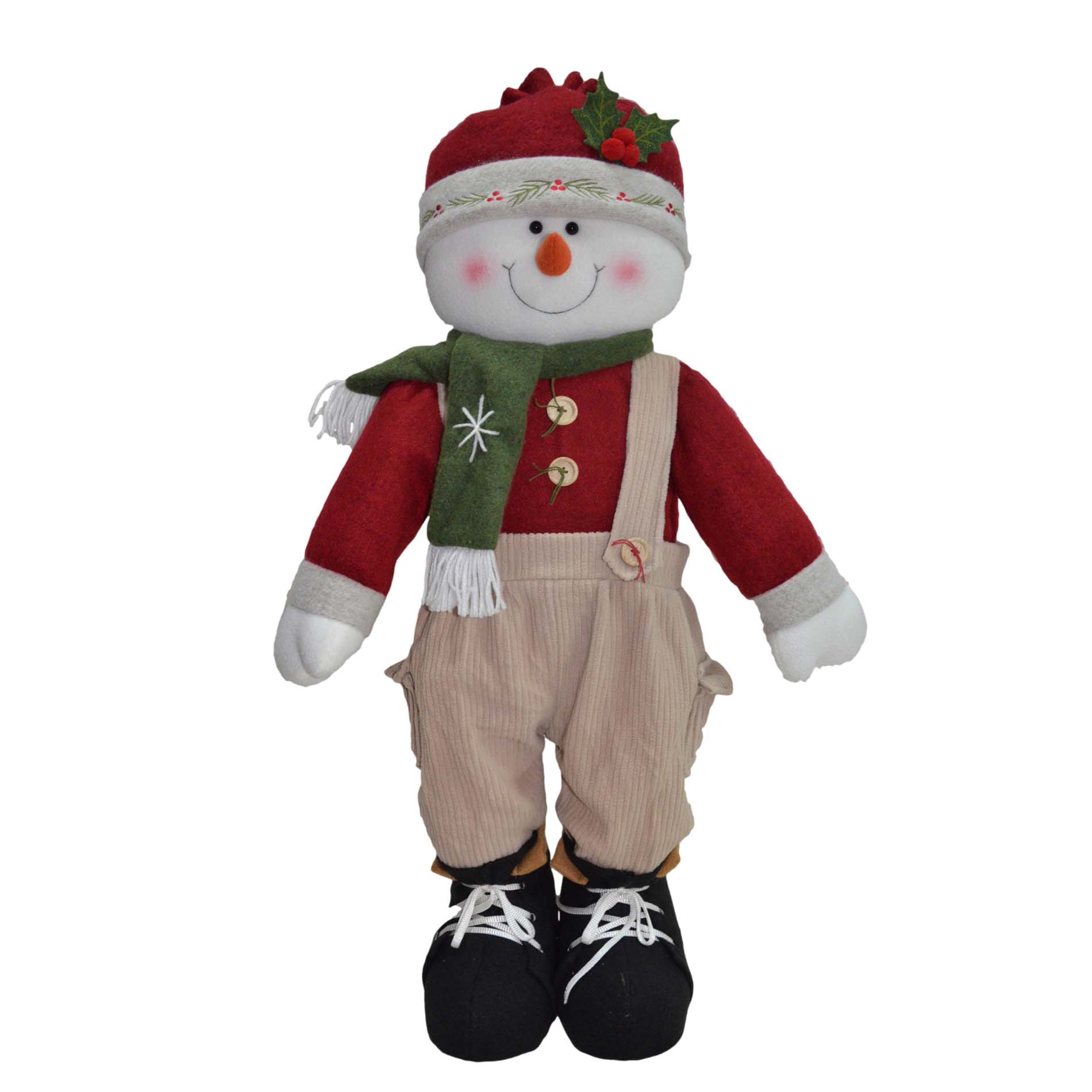 Trimming Traditions 31" Christmas Kid-Snowman W/Tan Pants