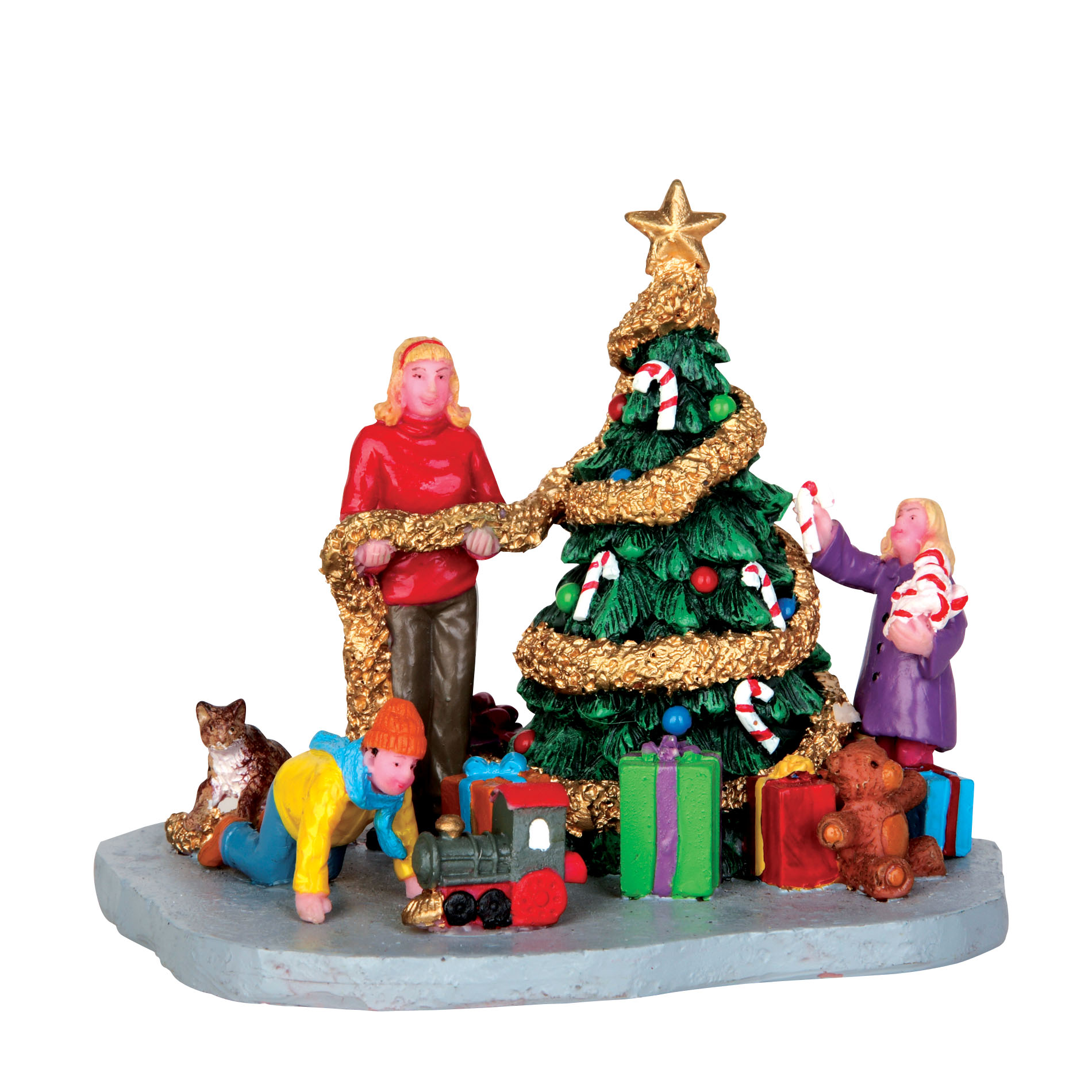 Lemax Village Collection Christmas Village Accessory, Decorating The Christmas Tree