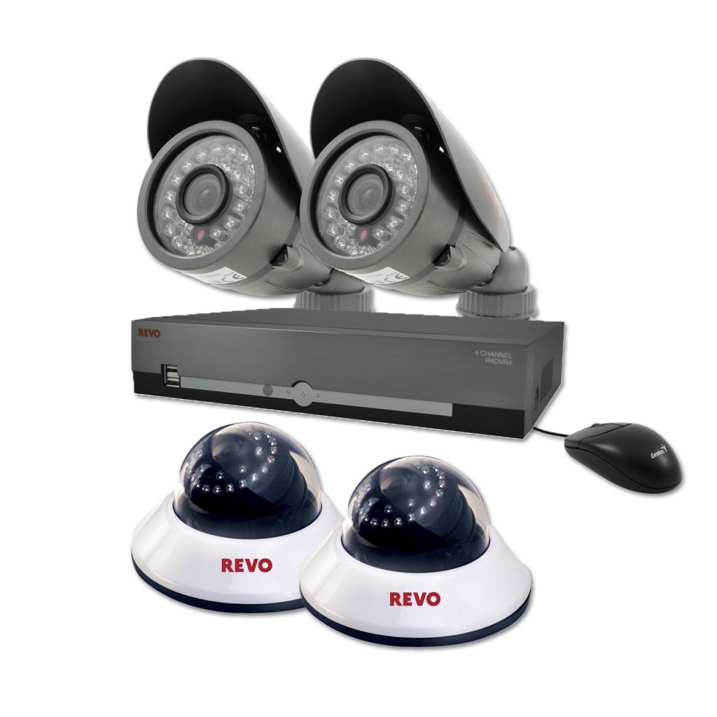 4 Ch. 500GB DVR Surveillance System with 4 600TVL 80 ft. Night Vision Cameras