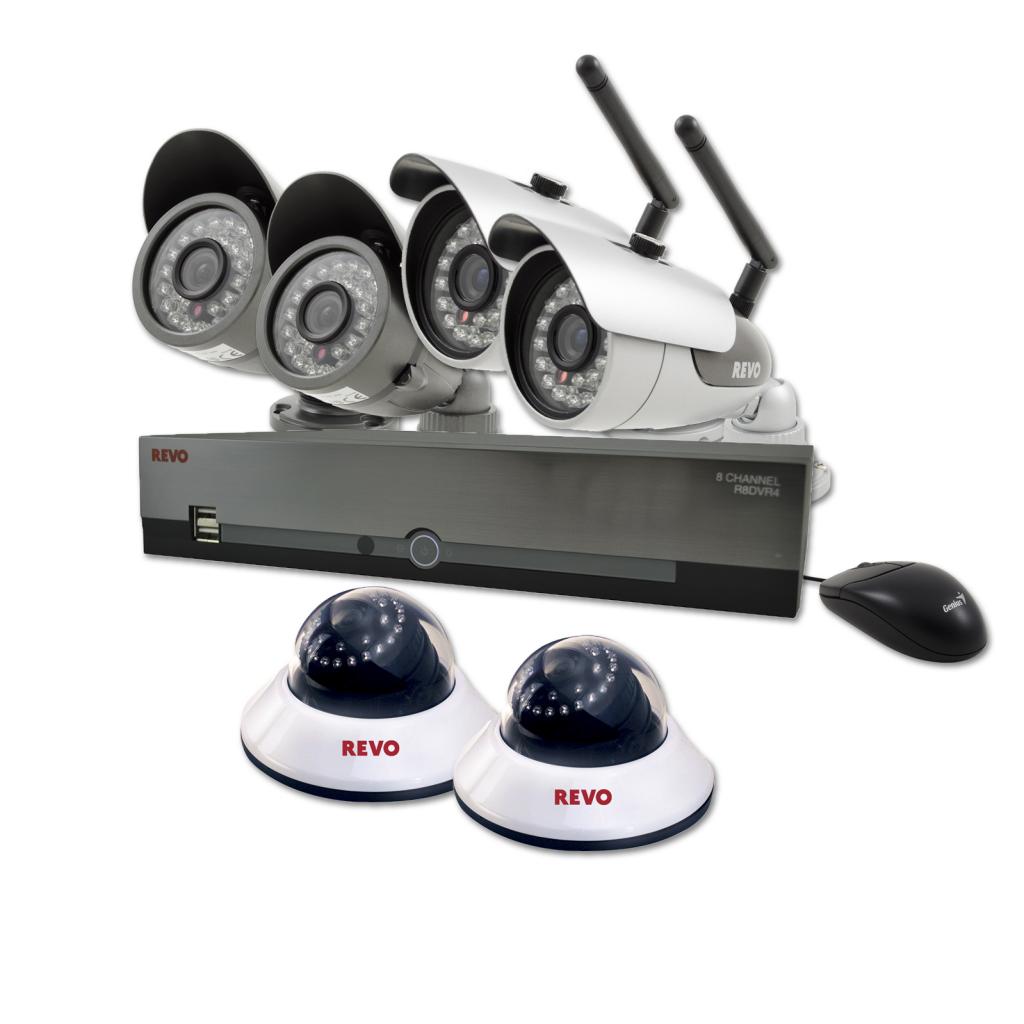 8 Ch. 1TB DVR Surveillance System with 2 Wireless Bullet Cameras and 4 Wired Cameras