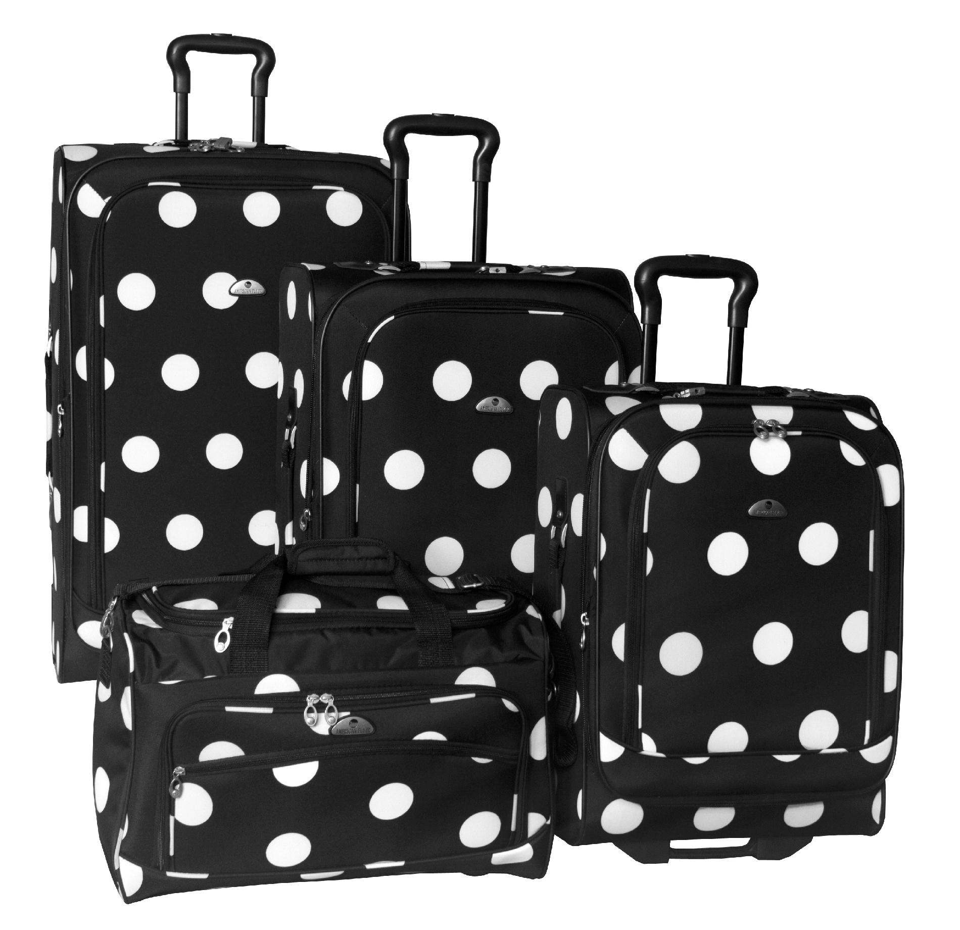 American Flyer Grande Dots 4-Piece Luggage Set