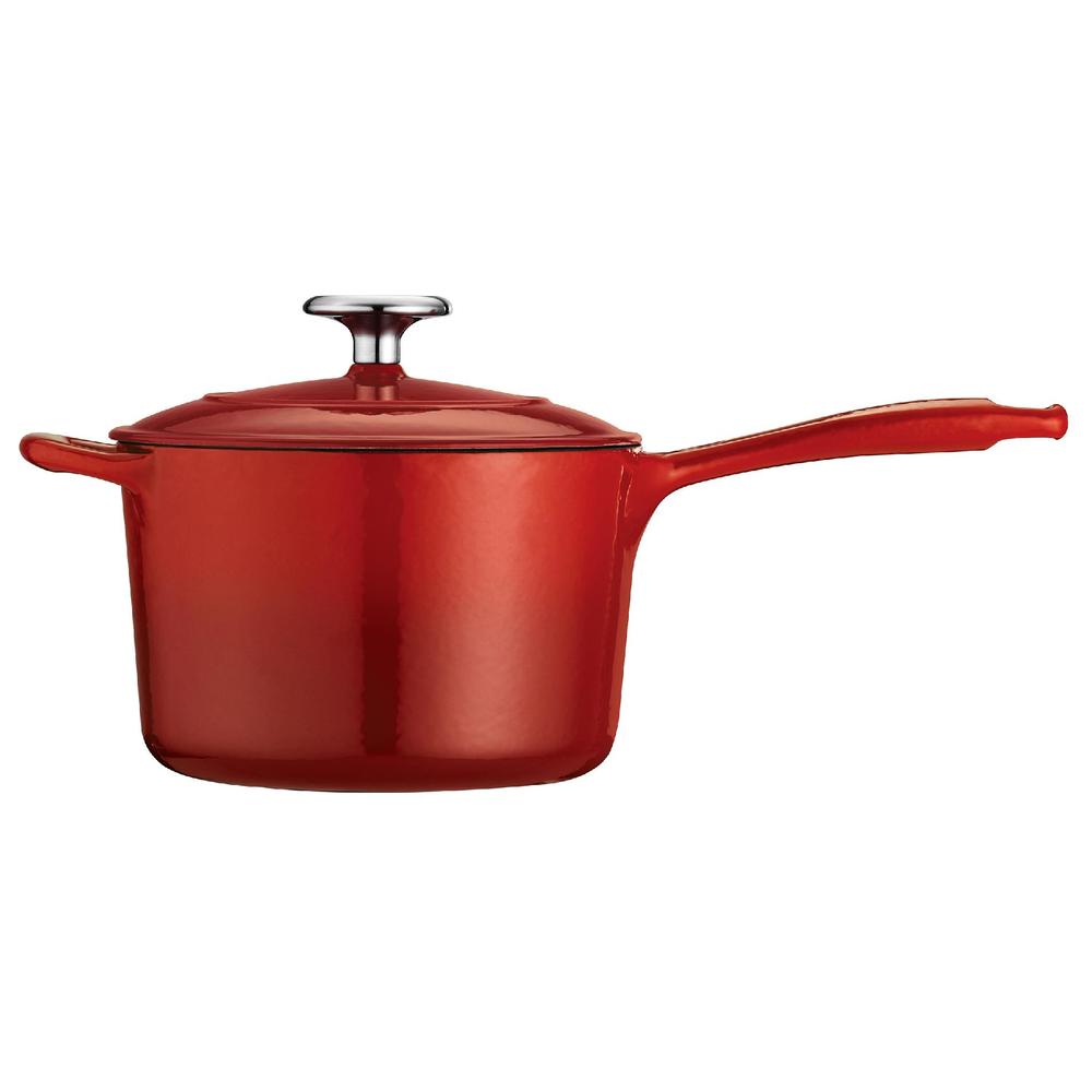Gourmet Enameled Cast Iron 2.5 Qt Covered Sauce Pan