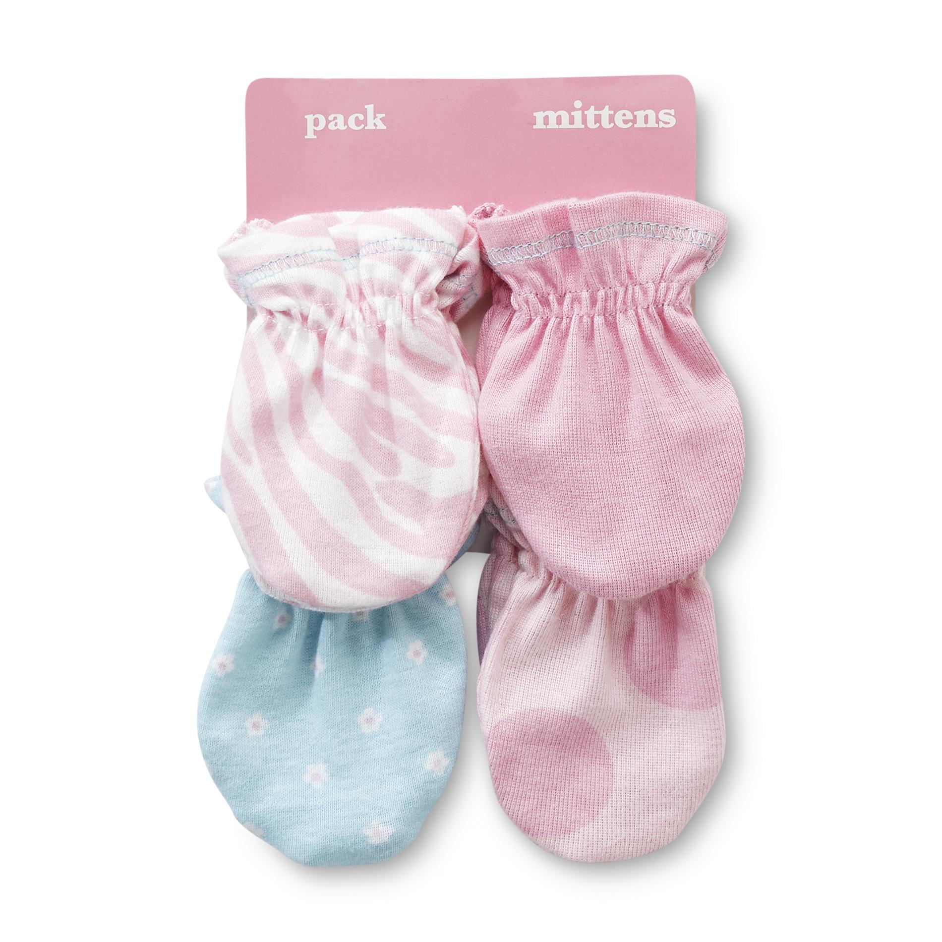 Gerber Newborn Girl's 4Pairs Mittens