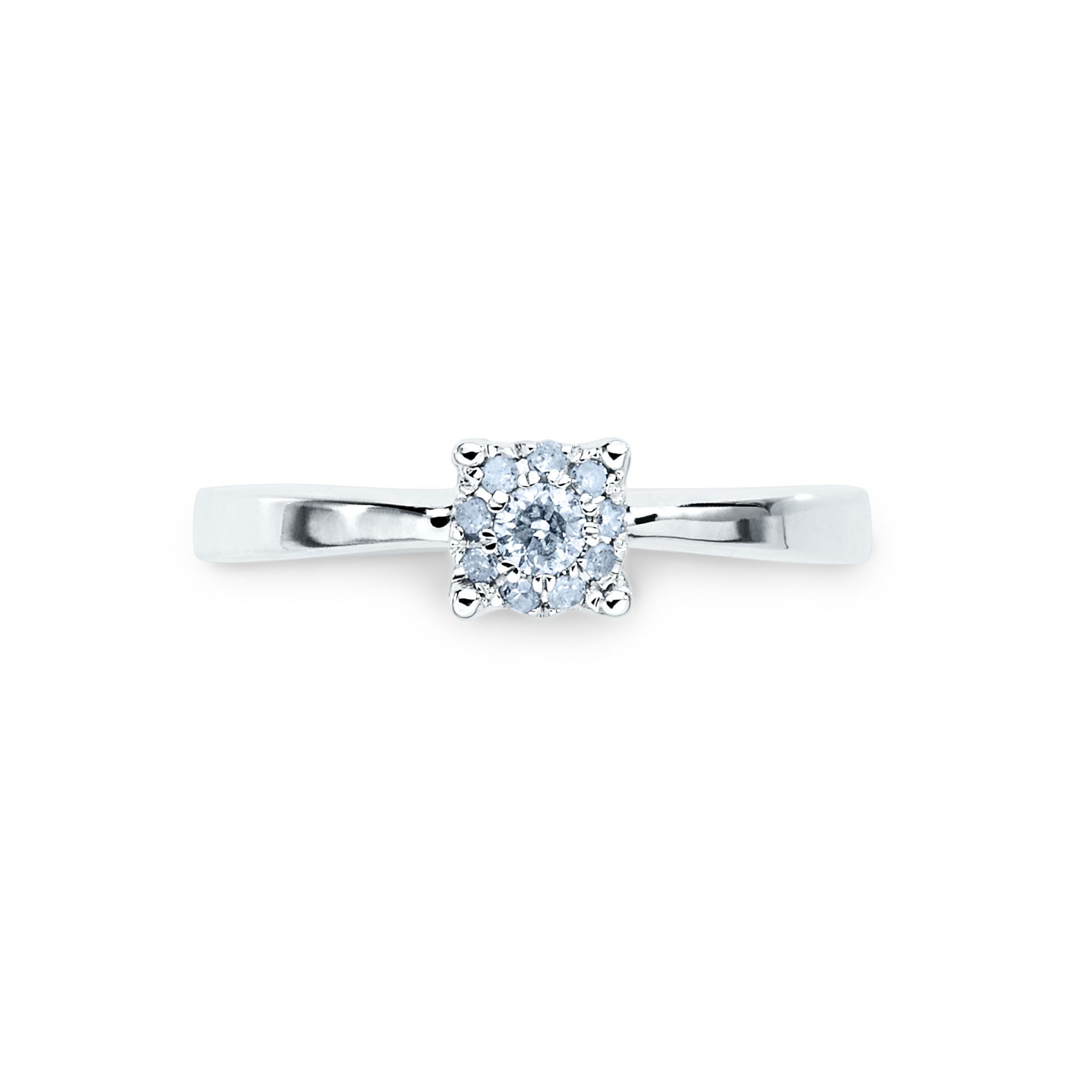 1/6 Cttw. Round 10K White Gold Diamond Engagement Ring