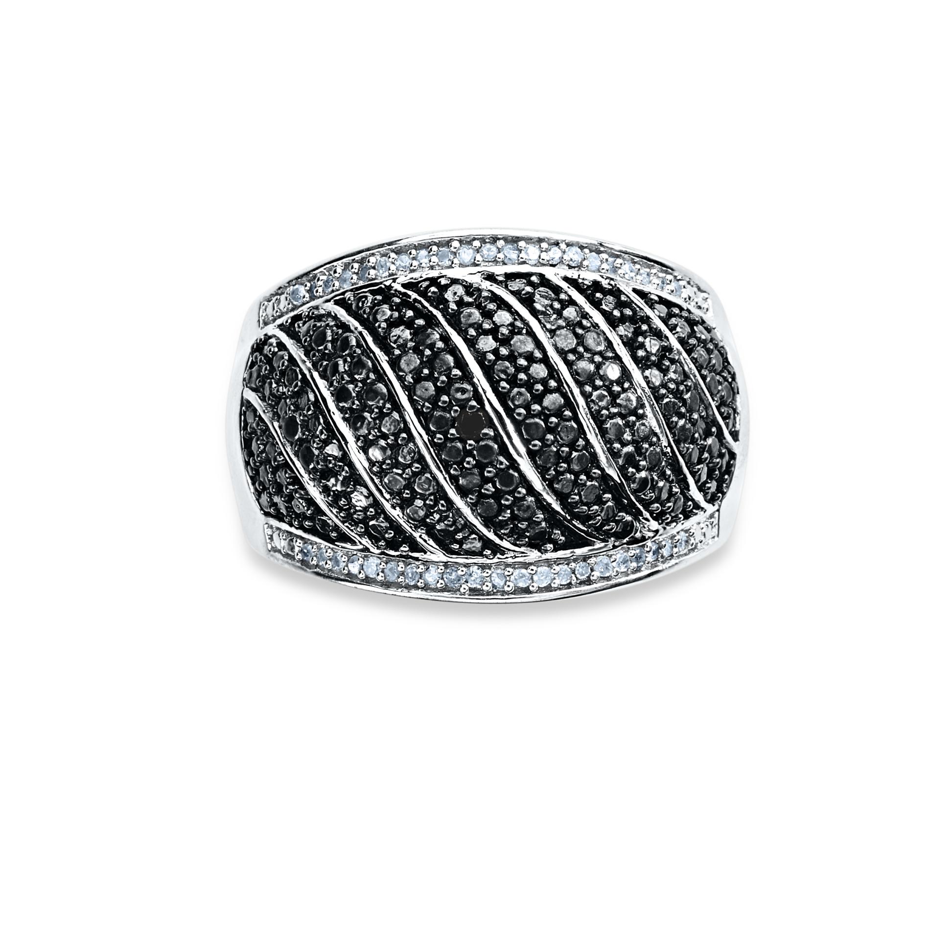 Women's 1/10 Cttw. Silver Over Brass Diamond Accent Ring