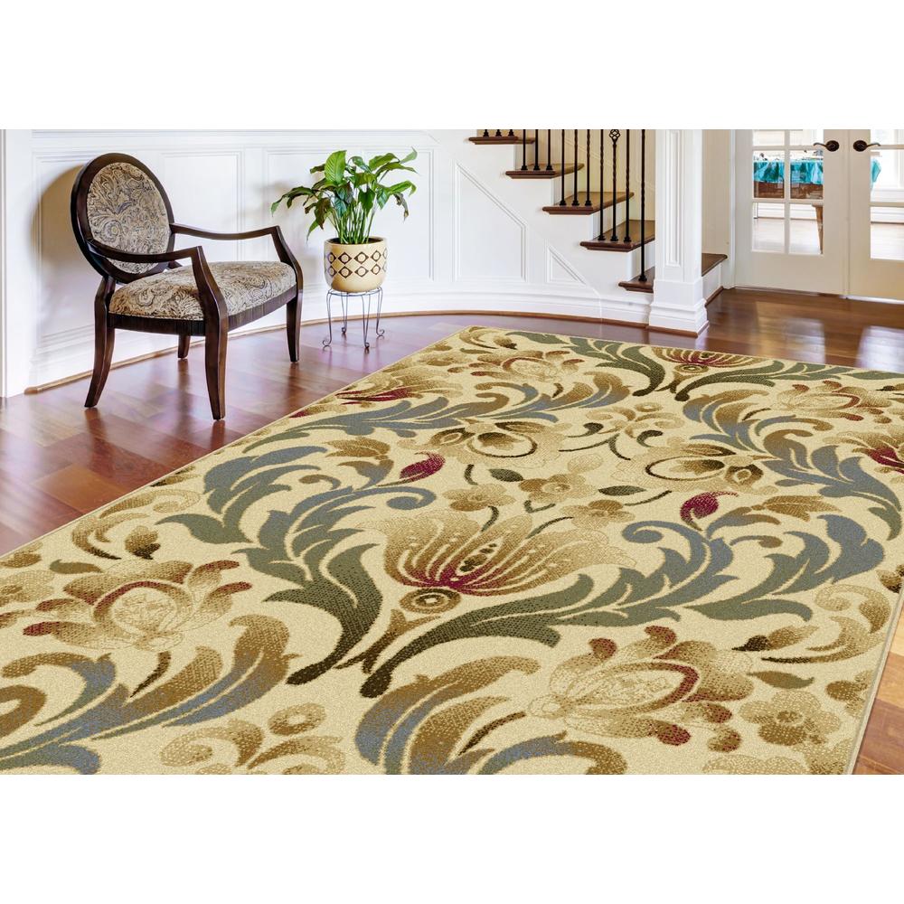 Laguna Elise Ivory 7 ft. 6 in. x 9 ft. 10 in. Transitional Area Rug
