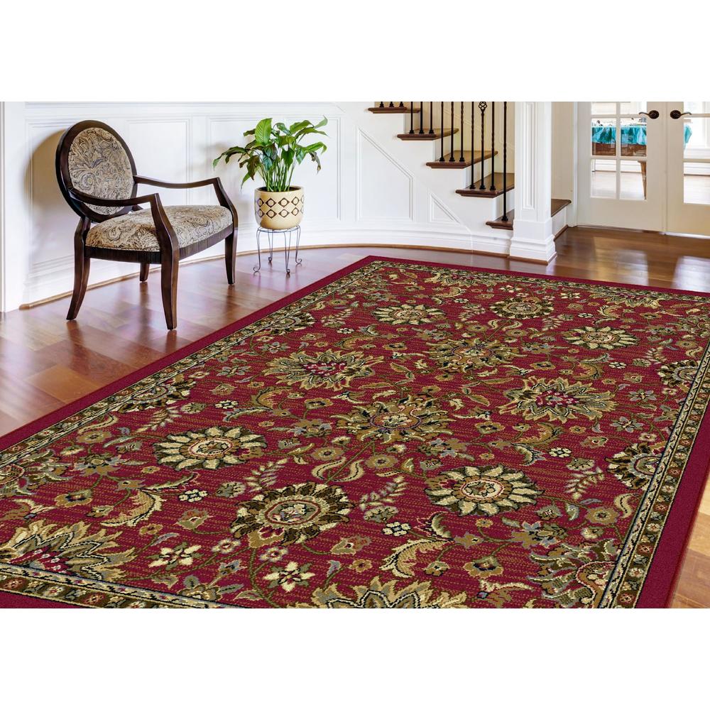 Laguna Leanna Red 9 ft. 3 in. x 12 ft. 6 in. Transitional Area Rug