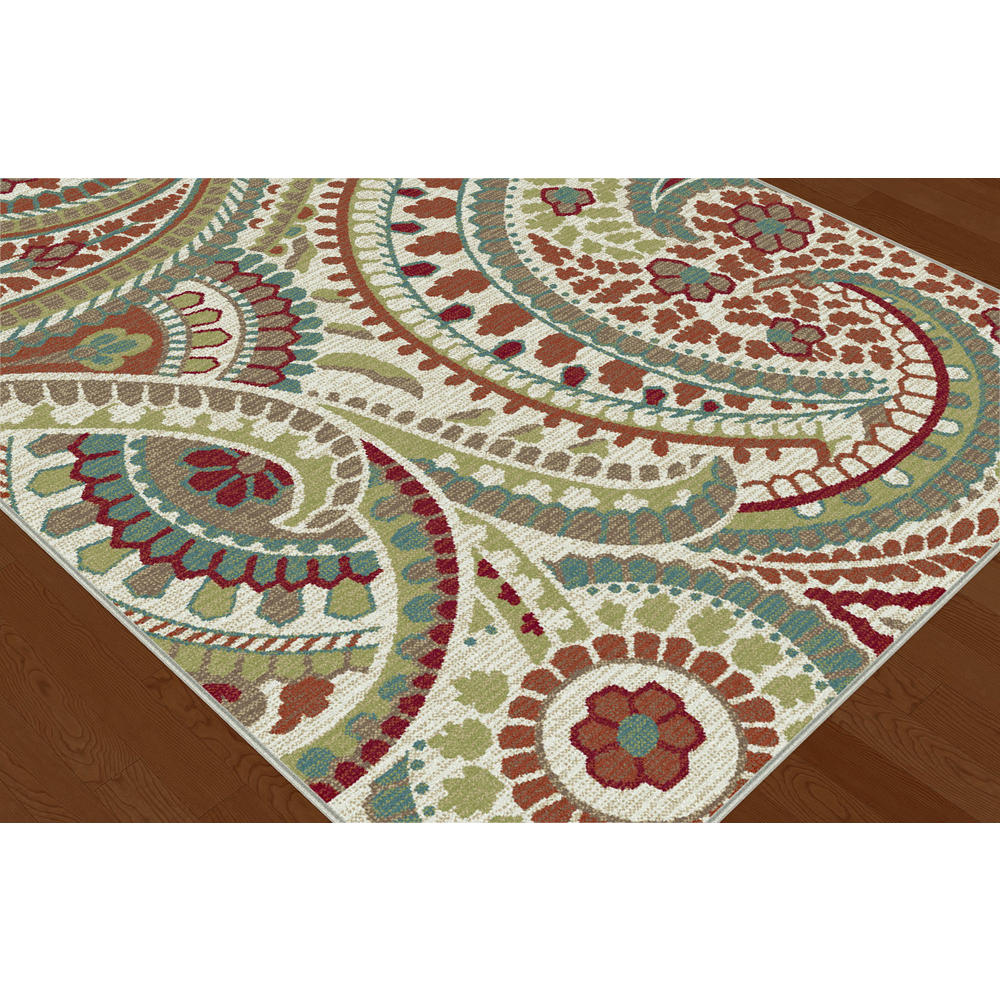 Deco Tonya Ivory 7 ft. 10 in. x 10 ft. 3 in. Transitional Area Rug