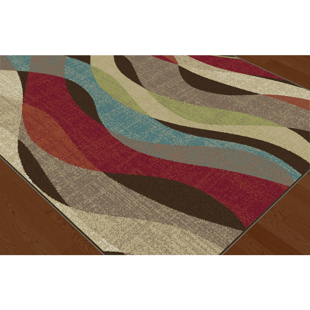 Deco Willow Brown 7 ft. 10 in. x 10 ft. 3 in. Transitional Area Rug