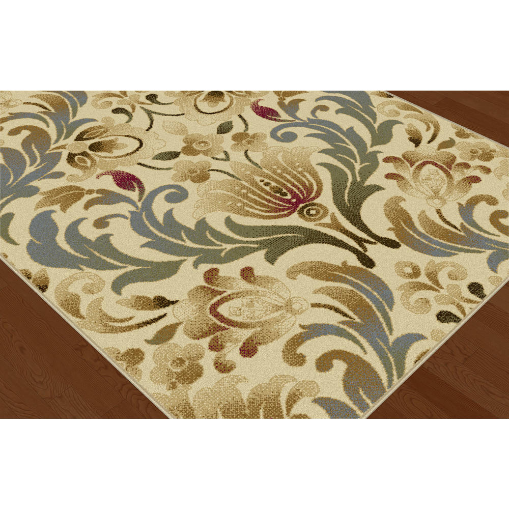 Laguna Elise Ivory 5 ft. 3 in. x 7 ft. 3 in. Oval Transitional Area Rug