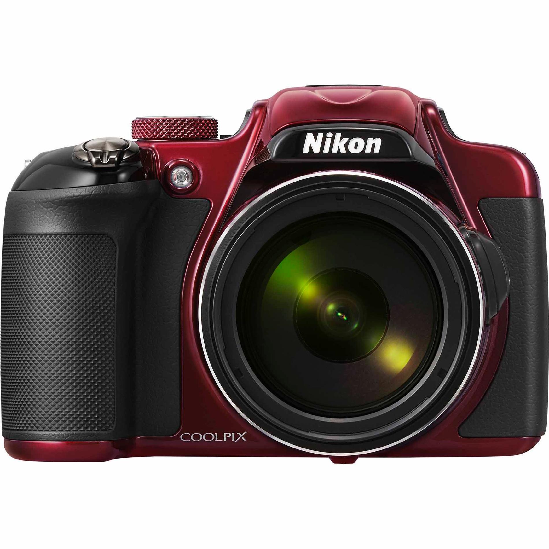16.1-Megapixel COOLPIX P600 with Built-In WiFi Digital Camera - Red
