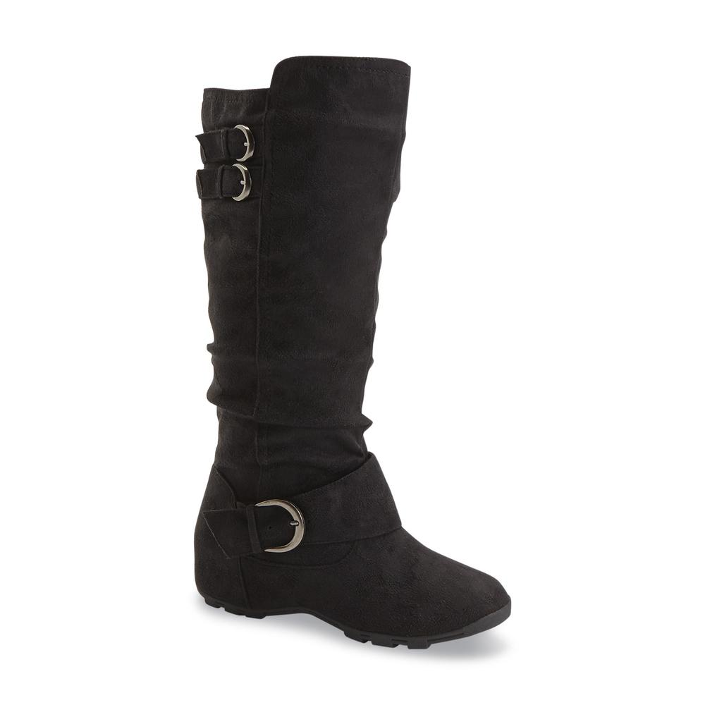 Women's Koi 15" Black Wide Width  Extended Calf Fashion Boot