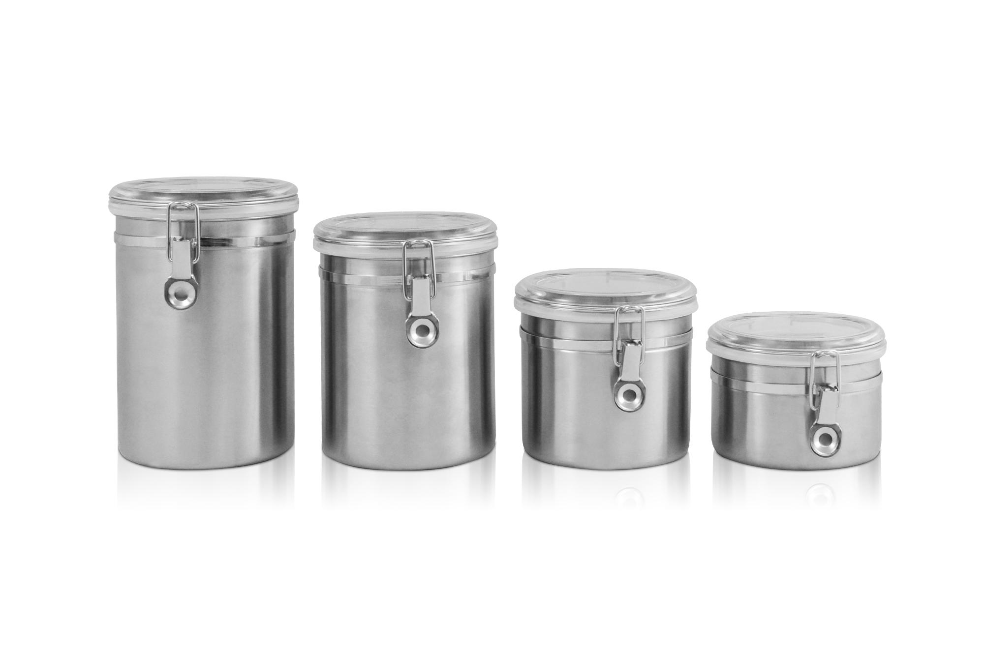 Ragalta 4 Pc. Stainless Steel Canister Set With Airtight Lids