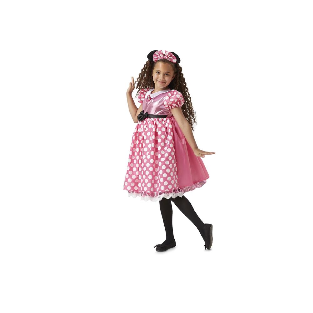 Girls' Pink Minnie Mouse Glow Halloween Costume