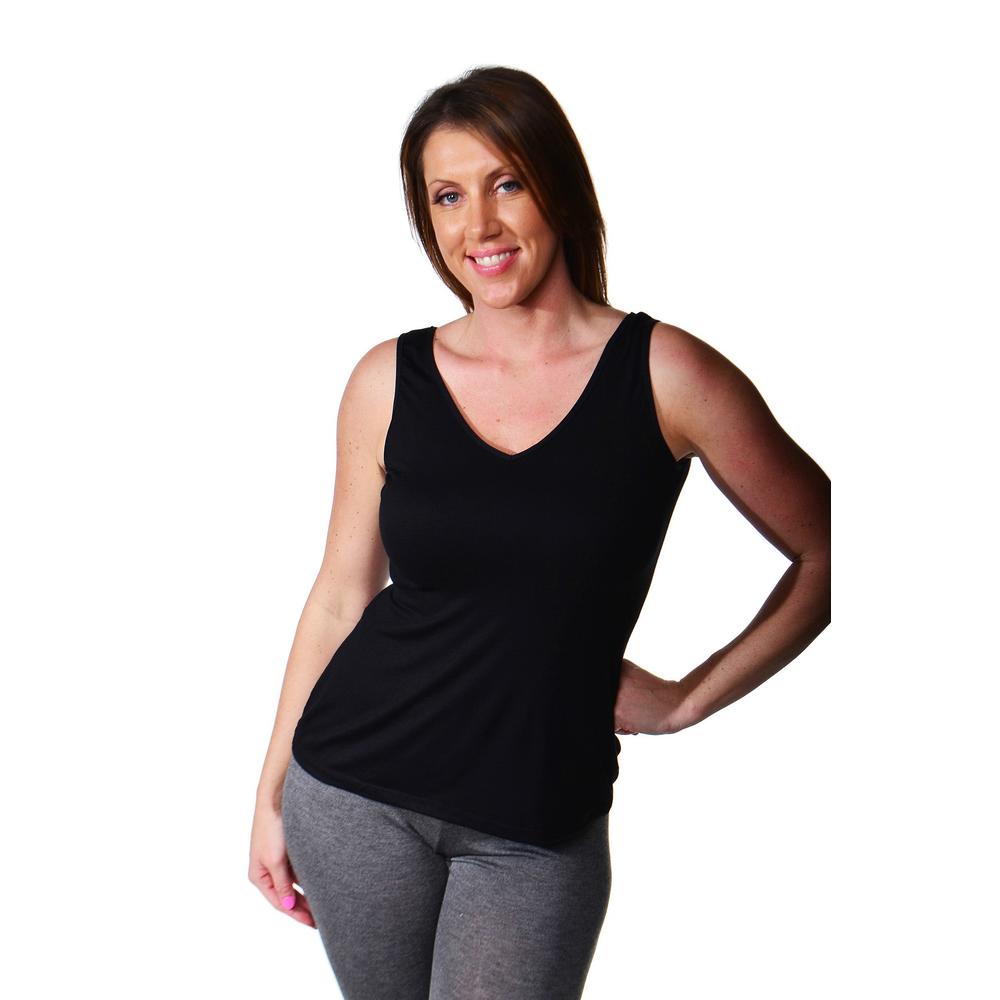 24&#47;7 Comfort Apparel Women's Plus Size Two-in-One Tank Top