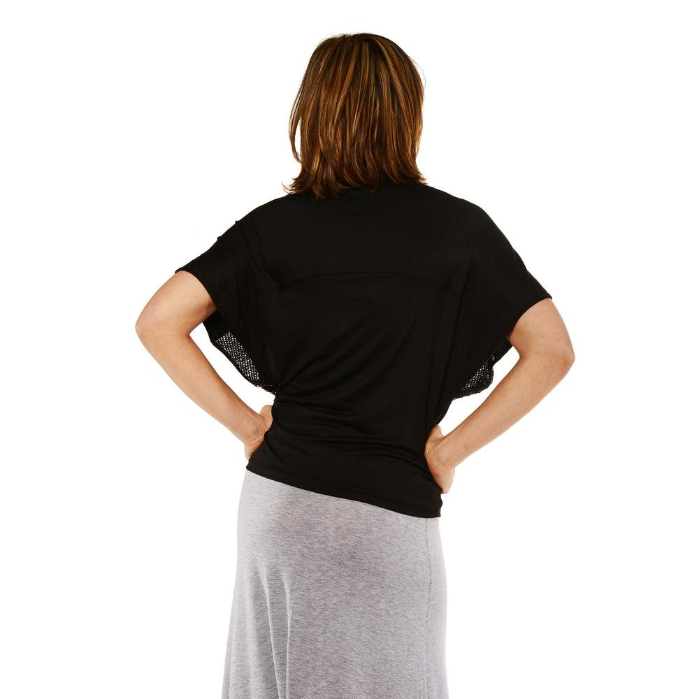 24&#47;7 Comfort Apparel Women's Short Sleeve Sequined Blouse