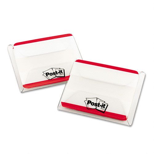 Post-it Durable Tabs, 2w x 1-1/2h, Red/White, 50/pack