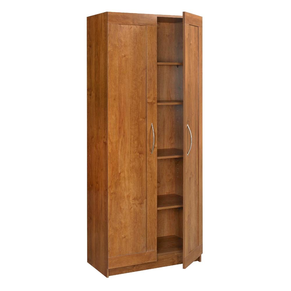 5-Shelf Framed Door Storage Cabinet in Bank Alder