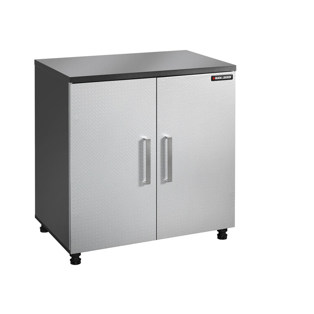 Charcoal and Silver 2 Door Base Cabinet