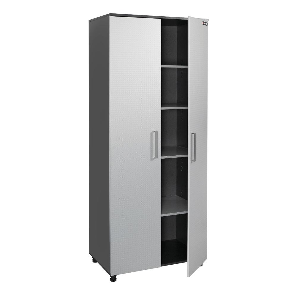 Charcoal and Silver Storage cabinet
