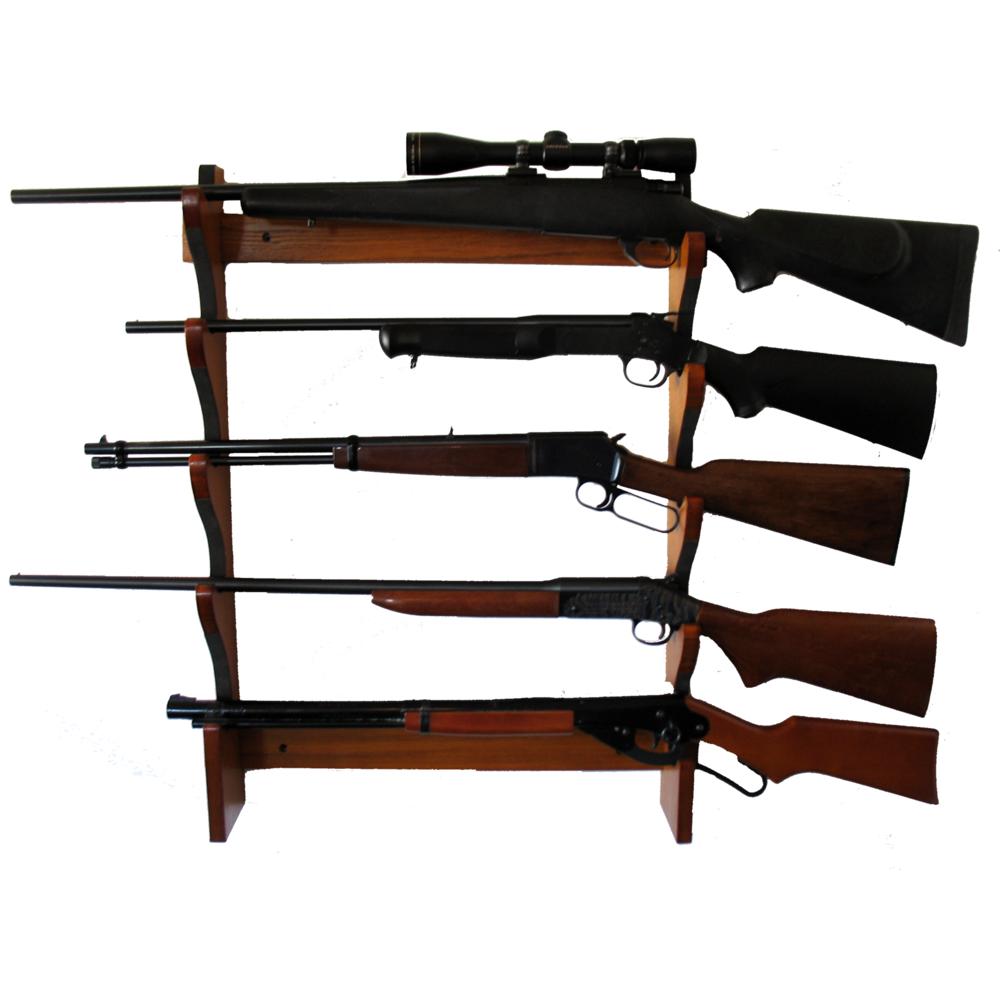 5 Gun Wooden Rack