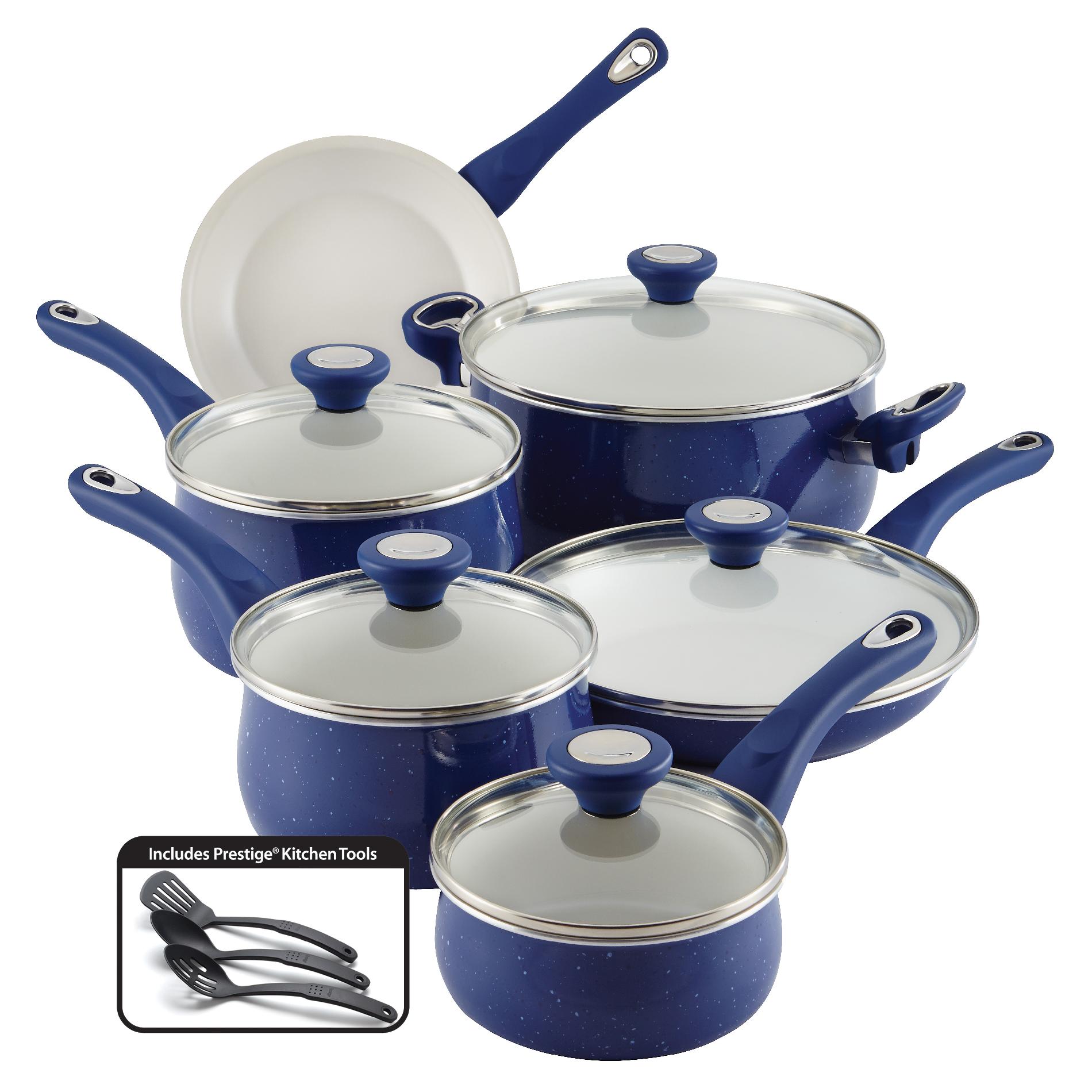 All clad stainless steel 10 piece cookware set, farberware cookware