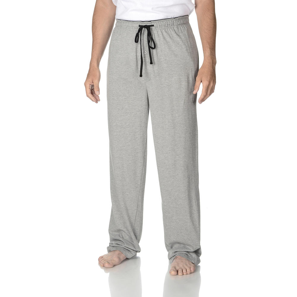 Men's 2pk Solid Grey/Green Camo Print Knit Pant - Online Exclusive