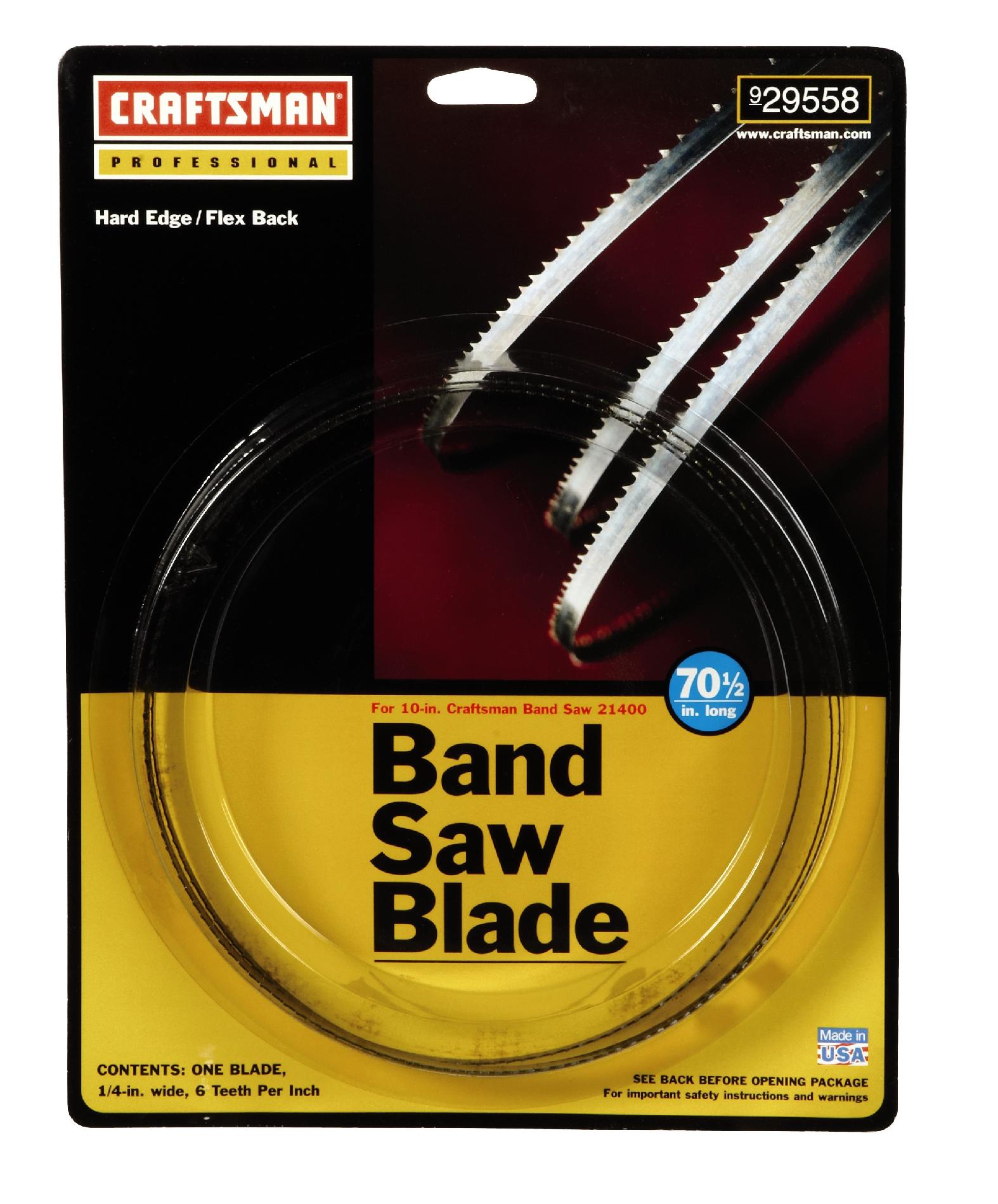 Craftsman 1/4 x 701/2 in. Band Saw Blade, 6TPI, Skip Tooth Flex Back