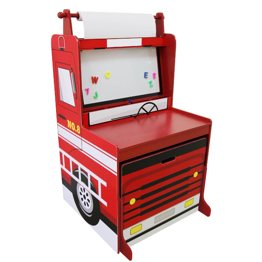 Wooden Fire Engine Easel
