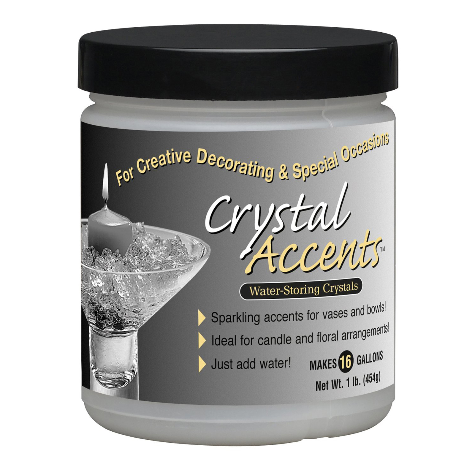 JRM CA-100D Crystal Accents One Pound Jar Clear