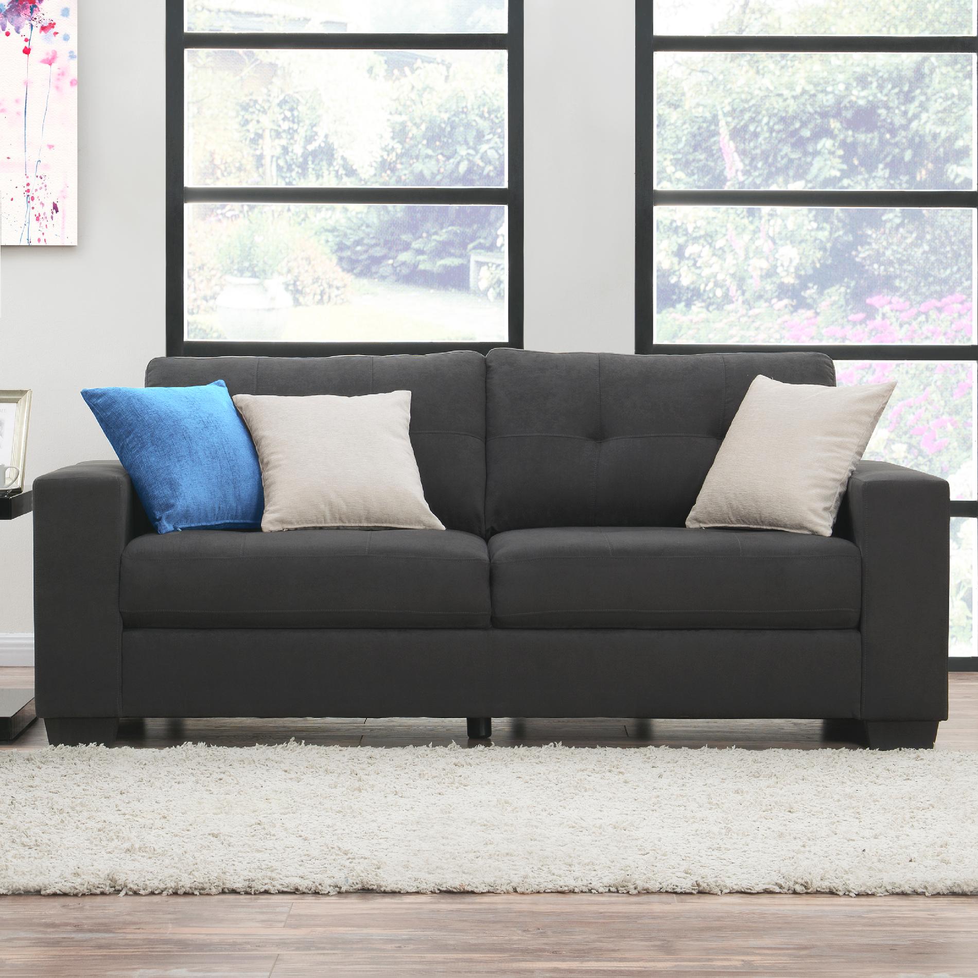 Dorel Home Furnishings Microfiber Sofa Asher Gray Sears