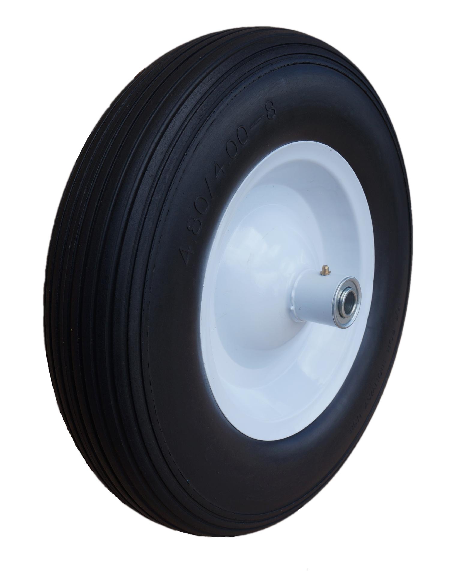 HI-RUN CT1001 Wheelbarrow Tire & Wheel 4.80/4.00-8 Flat Free