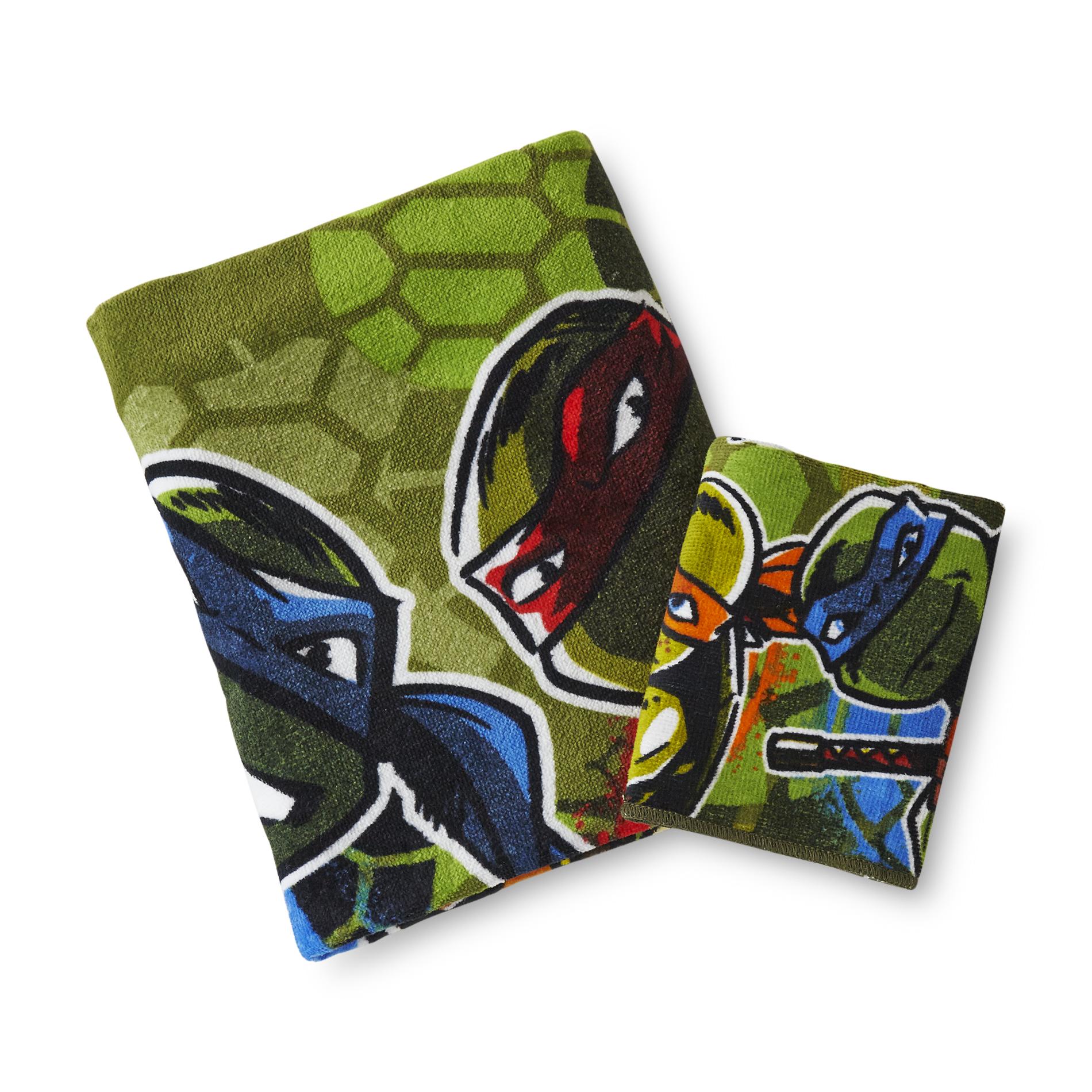 UPC 032281371876 product image for Nickelodeon Teenage Mutant Ninja Turtles Bath Towel & Washcloth | upcitemdb.com