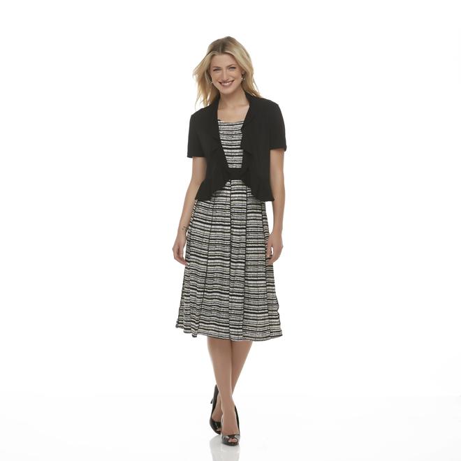 Danny & Nicole Women's Dress & Jacket Striped