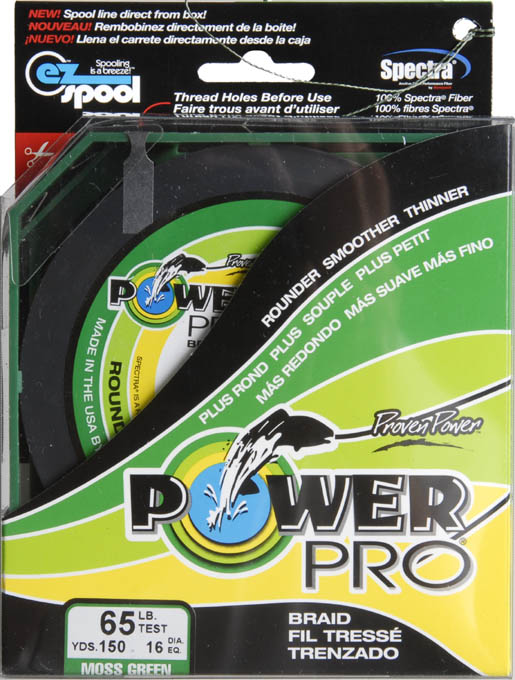 Power Pro Braided Line Moss Green 150 yds. - 65 lb. Test