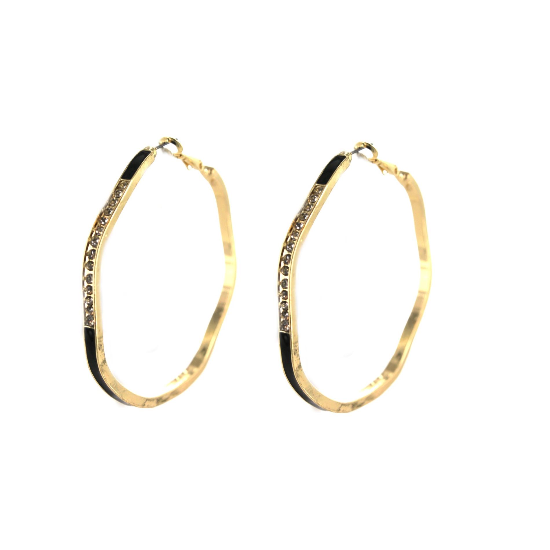Sofia by Sofia Vergara Women's Jeweled Goldtone Hoop Earrings