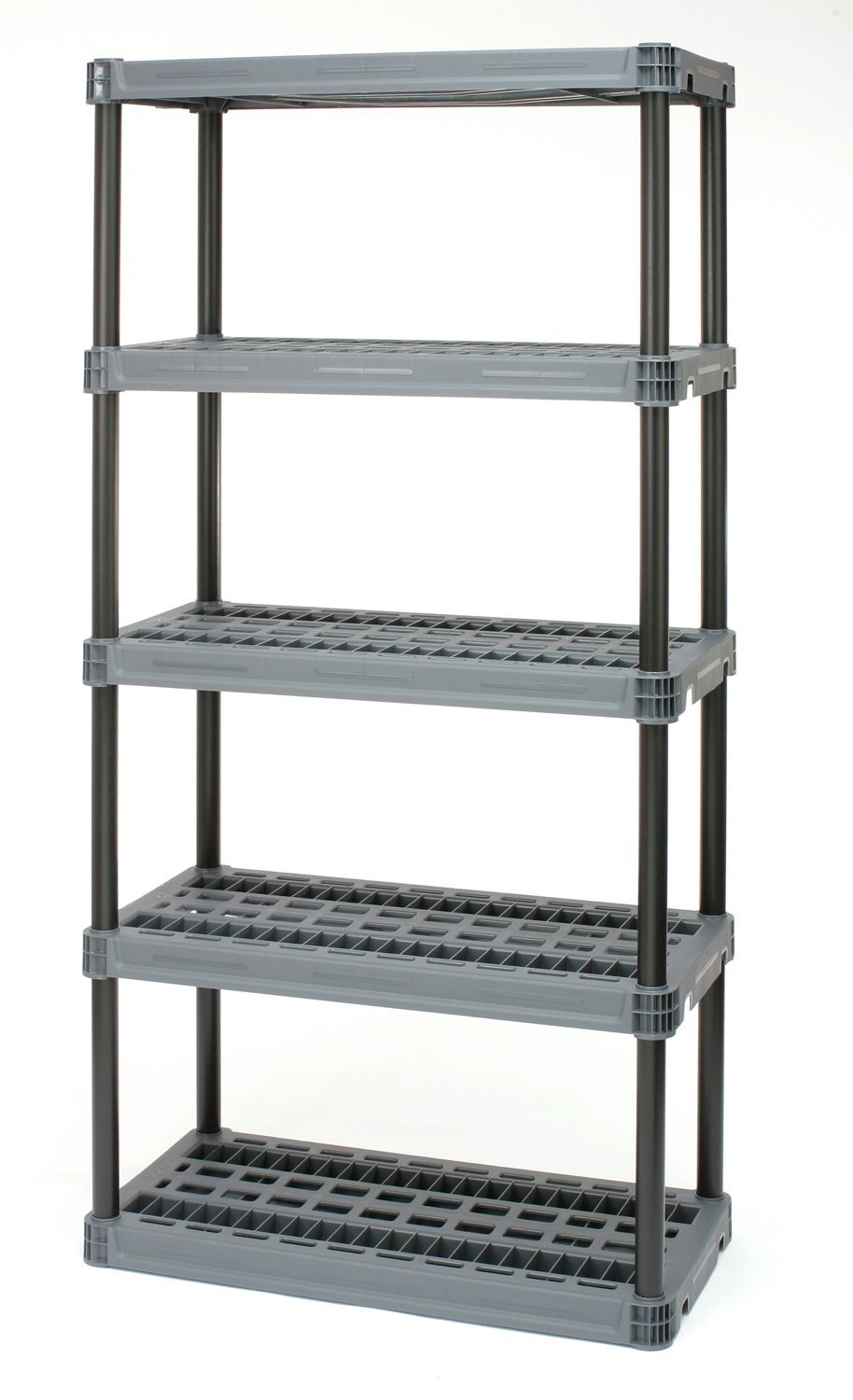Plano 5Shelf HeavyDuty Resin Interlocking Shelving Unit, Holds up to