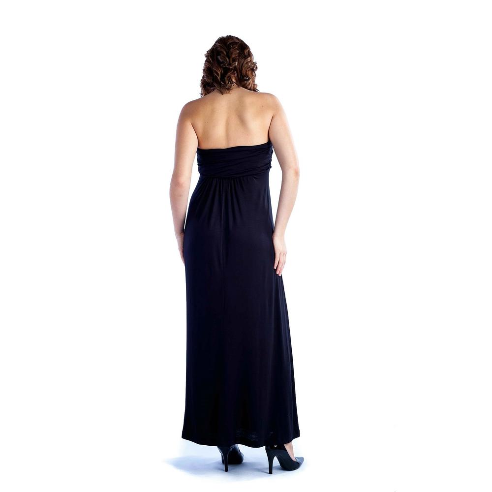 24&#47;7 Comfort Apparel Women's Strapless Maxi Dress