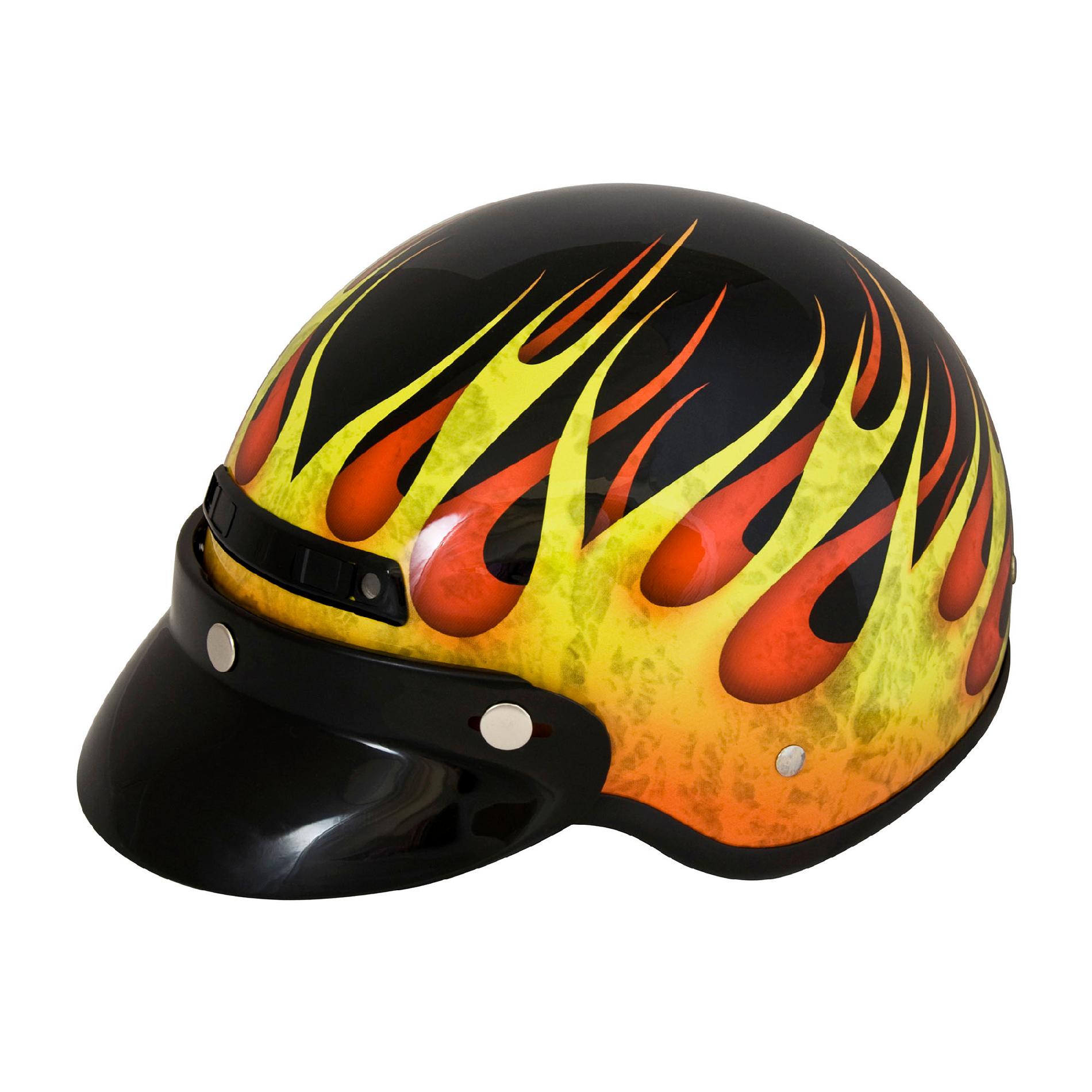 Tour Pro Shorty Helmet Red Flame