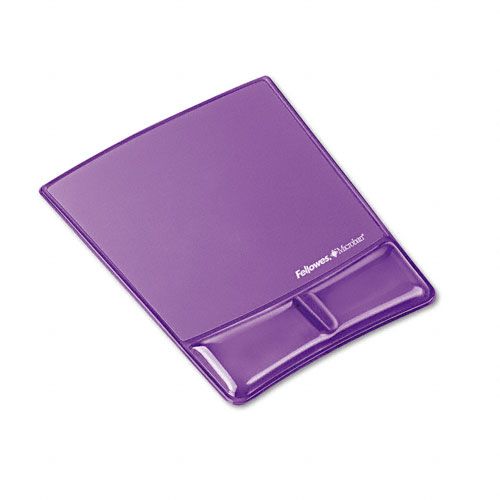 Gel Wrist Support With Attached Mouse Pad, Purple