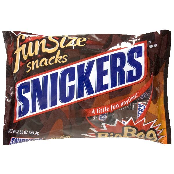 Snickers Candy Bars, Fun Size Snacks, Big Bag, 22.5 oz (639.3 g) at Kmart.com