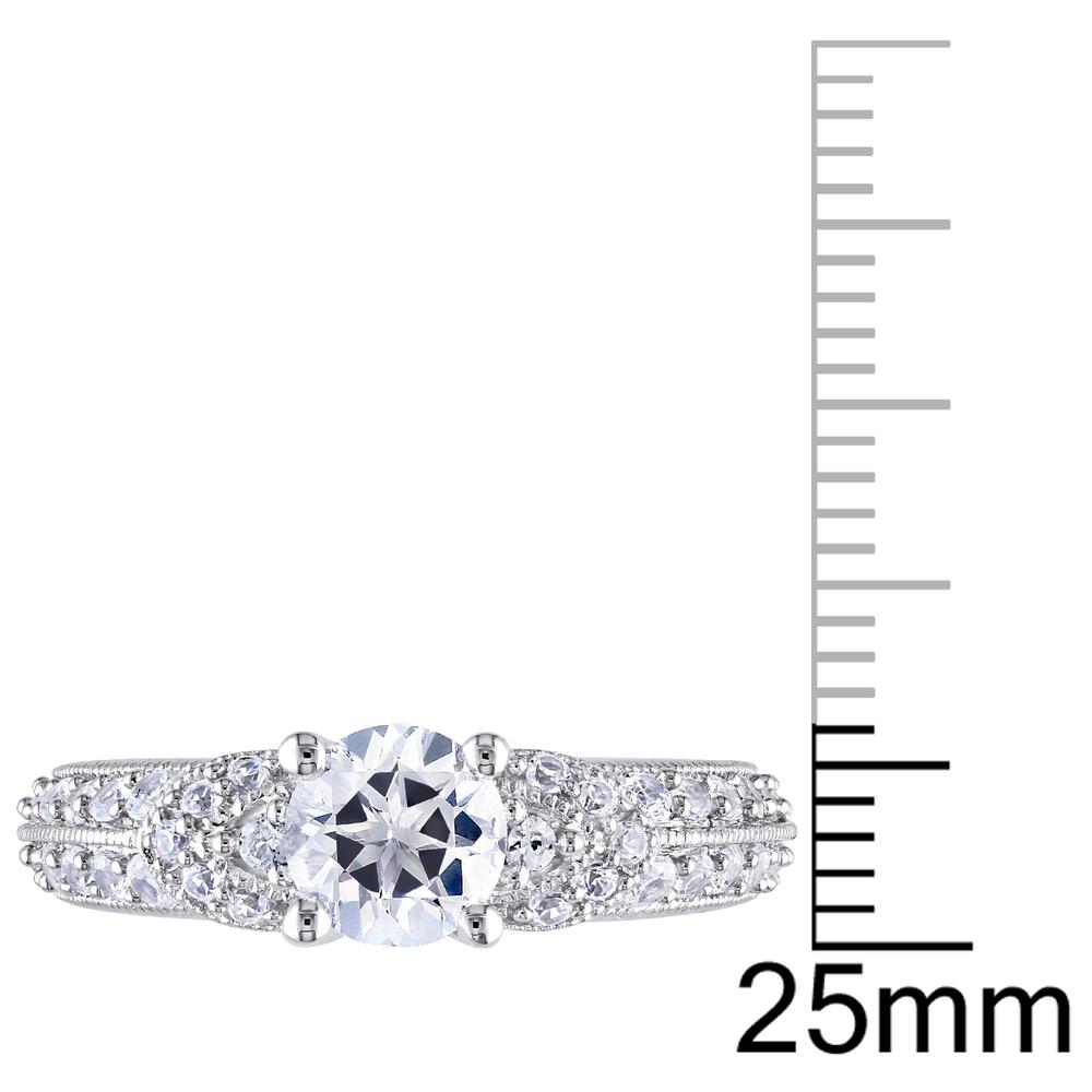 1 5/8 Carat T.G.W. Created White Sapphire Fashion Ring in Sterling Silver