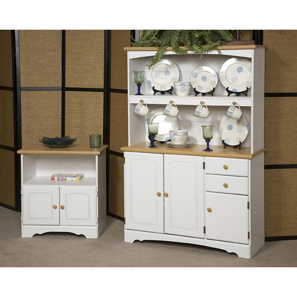 Kitchen Hutch with 4-Knobs in White
