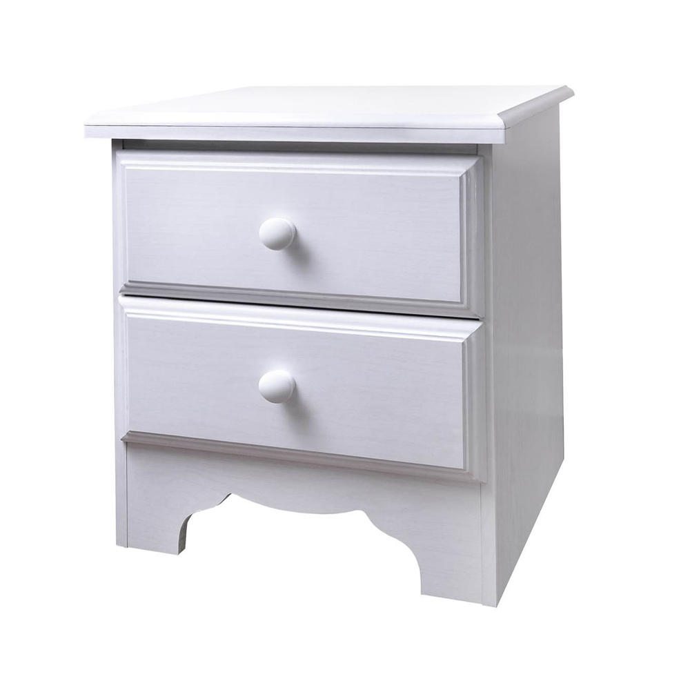 2-Drawer Nightstand in White