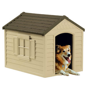 Suncast Deluxe Dog House - Lawn & Garden - Sheds & Outdoor ...
