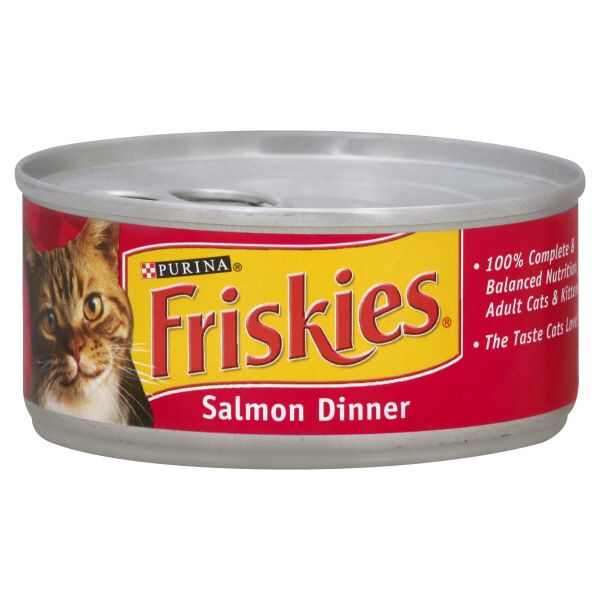Friskies Wet Classic Pate Salmon Dinner Cat Food 5.5 oz. Can