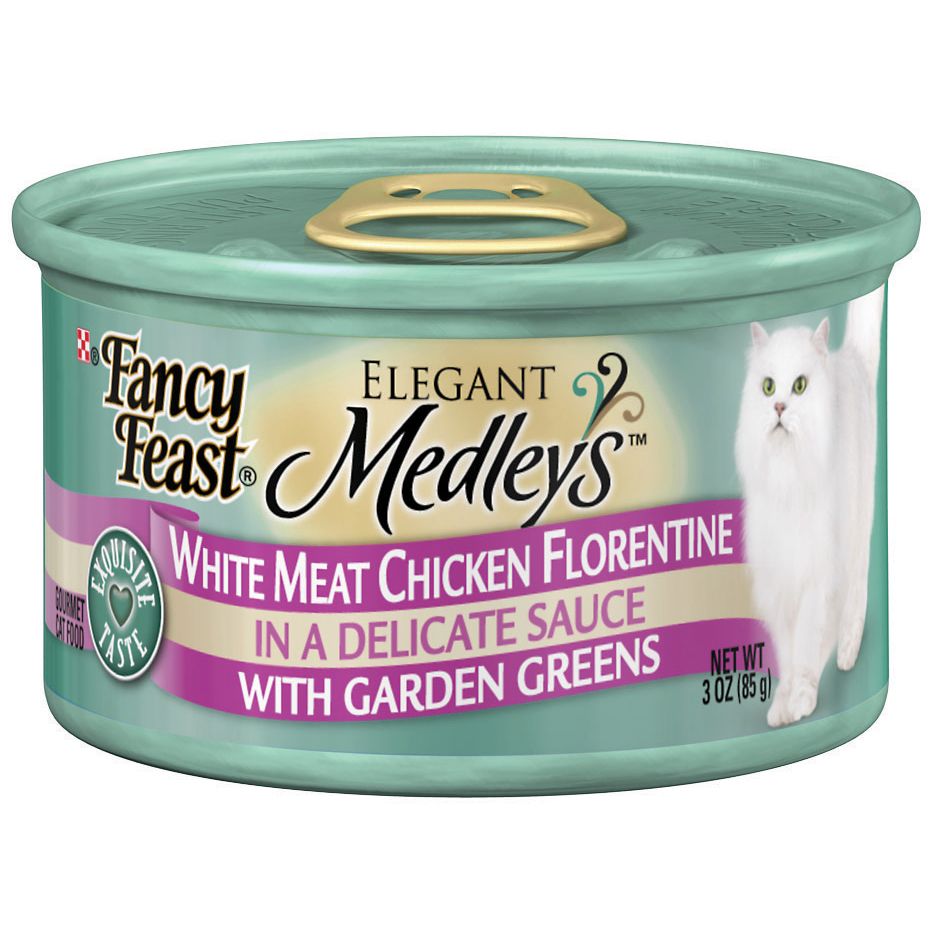 Fancy Feast Elegant Medleys Moist Cat Food Chicken Florentine 3 Ounce